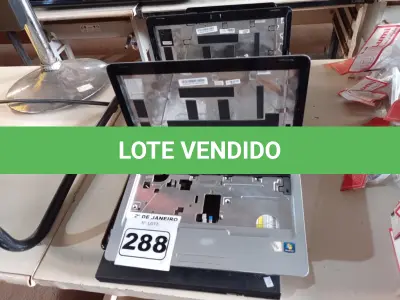 LOTE 288 - 01 LOTE COM NOTEBOOKS PARA RETIRADA DE PEÇAS. (NO ESTADO) ATENÇÃO! FAZER A VISITAÇÃO ANTES DE ARREMATAR, NÃO SABEMOS SE FUNCIONA. LEILÃO NÃO TEM GARANTIA E NEM DEVOLUÇÃO, SUJEITO A POSSÍVEIS AVARIAS VISÍVEIS/OCULTAS E/OU AUSÊNCIA DE COMPONENTES.
