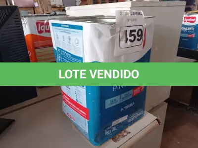 LOTE 459 - 01 LATA DE TINTA IQUINE DIATEX PINTA MAIS 18L FOSCO BASE “P”. (NO ESTADO) ATENÇÃO! FAZER A VISITAÇÃO ANTES DE ARREMATAR, NÃO SABEMOS SE FUNCIONA. LEILÃO NÃO TEM GARANTIA E NEM DEVOLUÇÃO, SUJEITO A POSSÍVEIS AVARIAS VISÍVEIS/OCULTAS E/OU AUSÊNCIA DE COMPONENTES.