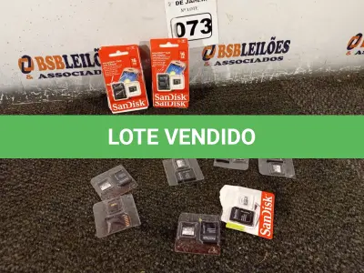 LOTE 073 - 01 LOTE COM 30 CARTÕES DE MEMÓRIA MICRO SD APROXIMADAMENTE. (NO ESTADO) ATENÇÃO! FAZER A VISITAÇÃO ANTES DE ARREMATAR, NÃO SABEMOS SE FUNCIONA. LEILÃO NÃO TEM GARANTIA E NEM DEVOLUÇÃO, SUJEITO A POSSÍVEIS AVARIAS VISÍVEIS/OCULTAS E/OU AUSÊNCIA DE COMPONENTES.