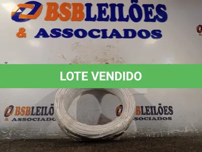 LOTE 120 - 01 ROLO DE CABO FLEXÍVEL 100M 1X2,5MM NA COR BRANCA(NOVO). (NO ESTADO) ATENÇÃO! FAZER A VISITAÇÃO ANTES DE ARREMATAR, NÃO SABEMOS SE FUNCIONA. LEILÃO NÃO TEM GARANTIA E NEM DEVOLUÇÃO, SUJEITO A POSSÍVEIS AVARIAS VISÍVEIS/OCULTAS E/OU AUSÊNCIA DE COMPONENTES.