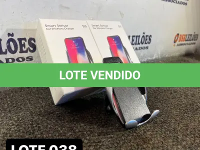 LOTE 038 - 02 SUPORTES CARREGADORES POR INDUÇÃO ( NOVO ) ( NO ESTADO )