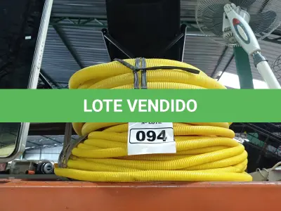 LOTE 094 - 02 ROLOS DE MANGUEIRA CORRUGADA. (NO ESTADO) ATENÇÃO! FAZER A VISITAÇÃO ANTES DE ARREMATAR, NÃO SABEMOS SE FUNCIONA. LEILÃO NÃO TEM GARANTIA E NEM DEVOLUÇÃO, SUJEITO A POSSÍVEIS AVARIAS VISÍVEIS/OCULTAS E/OU AUSÊNCIA DE COMPONENTES.