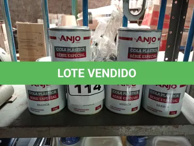 LOTE 114 - 12 LATAS DE COLA PLÁSTICA ANJO 1KG. (NO ESTADO) ATENÇÃO! FAZER A VISITAÇÃO ANTES DE ARREMATAR, NÃO SABEMOS SE FUNCIONA. LEILÃO NÃO TEM GARANTIA E NEM DEVOLUÇÃO, SUJEITO A POSSÍVEIS AVARIAS VISÍVEIS/OCULTAS E/OU AUSÊNCIA DE COMPONENTES.