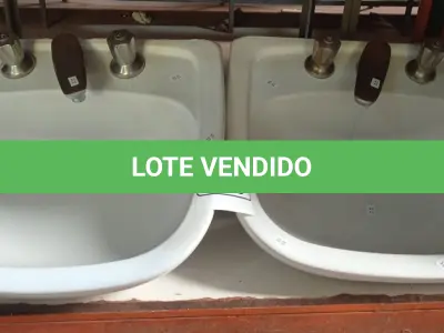 LOTE 073 - 02 CUBAS PARA LAVATÓRIO COM SISTEMA PARA ÁGUA QUENTE/FRIA. (NO ESTADO) ATENÇÃO! FAZER A VISITAÇÃO ANTES DE ARREMATAR, NÃO SABEMOS SE FUNCIONA. LEILÃO NÃO TEM GARANTIA E NEM DEVOLUÇÃO, SUJEITO A POSSÍVEIS AVARIAS VISÍVEIS/OCULTAS E/OU AUSÊNCIA DE COMPONENTES.