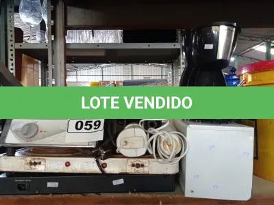 LOTE 059 - 01 LOTE COM MATERIAIS DIVERSOS. (NO ESTADO) ATENÇÃO! FAZER A VISITAÇÃO ANTES DE ARREMATAR, NÃO SABEMOS SE FUNCIONA. LEILÃO NÃO TEM GARANTIA E NEM DEVOLUÇÃO, SUJEITO A POSSÍVEIS AVARIAS VISÍVEIS/OCULTAS E/OU AUSÊNCIA DE COMPONENTES.