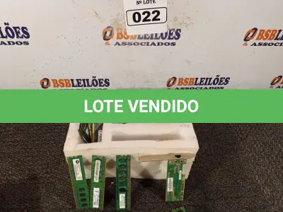LOTE 022 - 01 LOTE COM VÁRIAS MEMORIAS PARA PC E NOTEBOOK MARCAS E MODELOS DIVERSOS. (NO ESTADO) ATENÇÃO! FAZER A VISITAÇÃO ANTES DE ARREMATAR, NÃO SABEMOS SE FUNCIONA. LEILÃO NÃO TEM GARANTIA E NEM DEVOLUÇÃO, SUJEITO A POSSÍVEIS AVARIAS VISÍVEIS/OCULTAS E/OU AUSÊNCIA DE COMPONENTES.
