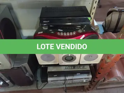 LOTE 045 - 02 APARELHOS DE SOM, 02 RECEPTORES, 01 VIDEOCASSETE, 01 APARELHOS DE DVD E 01 CENTRAL DE ILUMINAÇÃO DE EMERGÊNCIA MARCAS E MODELOS DIVERSOS. (NO ESTADO) ATENÇÃO! FAZER A VISITAÇÃO ANTES DE ARREMATAR, NÃO SABEMOS SE FUNCIONA. LEILÃO NÃO TEM GARANTIA E NEM DEVOLUÇÃO, SUJEITO A POSSÍVEIS AVARIAS VISÍVEIS/OCULTAS E/OU AUSÊNCIA DE COMPONENTES.
