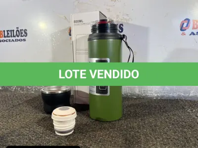LOTE 037 - 01 GARRAFA TÉRMICA MILITAR 800ML( NOVO ) ( NO ESTADO )