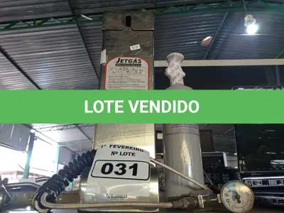 LOTE 031 - 01 SISTEMA JETGÁS, SISTEMA DE INJEÇÃO RÁPIDA DE GÁS. (NO ESTADO) ATENÇÃO! FAZER A VISITAÇÃO ANTES DE ARREMATAR, NÃO SABEMOS SE FUNCIONA. LEILÃO NÃO TEM GARANTIA E NEM DEVOLUÇÃO, SUJEITO A POSSÍVEIS AVARIAS VISÍVEIS/OCULTAS E/OU AUSÊNCIA DE COMPONENTES.