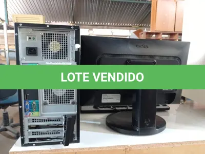 LOTE 492 - 01 CPU, 01 TECLADO E 01 MONITOR. (NO ESTADO) ATENÇÃO! FAZER A VISITAÇÃO ANTES DE ARREMATAR, NÃO SABEMOS SE FUNCIONA. LEILÃO NÃO TEM GARANTIA E NEM DEVOLUÇÃO, SUJEITO A POSSÍVEIS AVARIAS VISÍVEIS/OCULTAS E/OU AUSÊNCIA DE COMPONENTES.