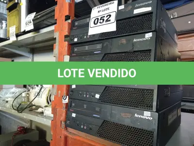 LOTE 052 - 04 CPU’S MARCAS LENOVO PARA RETIRADA DE PEÇAS. (NO ESTADO) ATENÇÃO! FAZER A VISITAÇÃO ANTES DE ARREMATAR, NÃO SABEMOS SE FUNCIONA. LEILÃO NÃO TEM GARANTIA E NEM DEVOLUÇÃO, SUJEITO A POSSÍVEIS AVARIAS VISÍVEIS/OCULTAS E/OU AUSÊNCIA DE COMPONENTES.