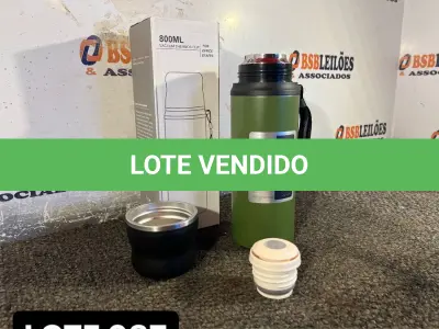 LOTE 037 - 01 GARRAFA TÉRMICA MILITAR 800ML( NOVO ) ( NO ESTADO )
