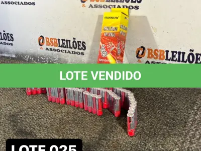 LOTE 025 - 01 CAIXA COM 60 PILHAS AA ( NOVO ) ( NO ESTADO )