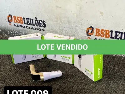 LOTE 009 - 03 CARREGADORES VEICULARES FASTCHARGERS COM USB E BLUETOOTH( NOVO ) ( NO ESTADO )