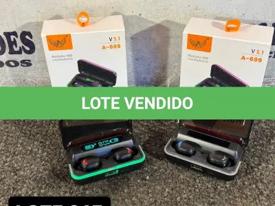 LOTE 015 - 02 FONES DE OUVIDO PORTÁTEIS COM VISOR E INDICADOR DE LED( NOVO ) ( NO ESTADO )