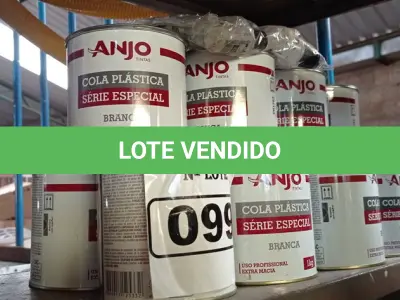 LOTE 099 - 12 LATAS DE COLA PLÁSTICA ANJO 1KG. (NO ESTADO) ATENÇÃO! FAZER A VISITAÇÃO ANTES DE ARREMATAR, NÃO SABEMOS SE FUNCIONA. LEILÃO NÃO TEM GARANTIA E NEM DEVOLUÇÃO, SUJEITO A POSSÍVEIS AVARIAS VISÍVEIS/OCULTAS E/OU AUSÊNCIA DE COMPONENTES.