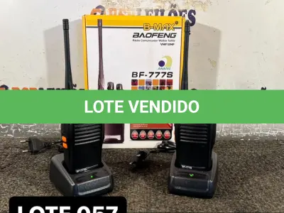 LOTE 057 - 01 KIT RADIO COMUNICADOR ( NOVO ) ( NO ESTADO )