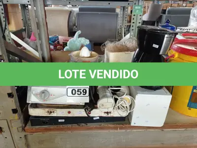 LOTE 059 - 01 LOTE COM MATERIAIS DIVERSOS. (NO ESTADO) ATENÇÃO! FAZER A VISITAÇÃO ANTES DE ARREMATAR, NÃO SABEMOS SE FUNCIONA. LEILÃO NÃO TEM GARANTIA E NEM DEVOLUÇÃO, SUJEITO A POSSÍVEIS AVARIAS VISÍVEIS/OCULTAS E/OU AUSÊNCIA DE COMPONENTES.