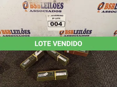 LOTE 004 - 01 LOTE COM VÁRIAS MEMORIAS PARA PC MARCAS E MODELOS DIVERSOS. (NO ESTADO) ATENÇÃO! FAZER A VISITAÇÃO ANTES DE ARREMATAR, NÃO SABEMOS SE FUNCIONA. LEILÃO NÃO TEM GARANTIA E NEM DEVOLUÇÃO, SUJEITO A POSSÍVEIS AVARIAS VISÍVEIS/OCULTAS E/OU AUSÊNCIA DE COMPONENTES.