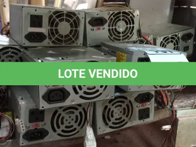 LOTE 107 - 01 LOTE COM VÁRIAS FONTES PARA PC MARCAS E MODELOS DIVERSOS. (NO ESTADO) ATENÇÃO! FAZER A VISITAÇÃO ANTES DE ARREMATAR, NÃO SABEMOS SE FUNCIONA. LEILÃO NÃO TEM GARANTIA E NEM DEVOLUÇÃO, SUJEITO A POSSÍVEIS AVARIAS VISÍVEIS/OCULTAS E/OU AUSÊNCIA DE COMPONENTES.