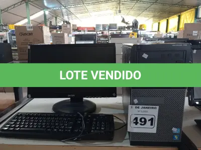 LOTE 491 - 01 CPU, 01 TECLADO E 01 MONITOR. (NO ESTADO) ATENÇÃO! FAZER A VISITAÇÃO ANTES DE ARREMATAR, NÃO SABEMOS SE FUNCIONA. LEILÃO NÃO TEM GARANTIA E NEM DEVOLUÇÃO, SUJEITO A POSSÍVEIS AVARIAS VISÍVEIS/OCULTAS E/OU AUSÊNCIA DE COMPONENTES.