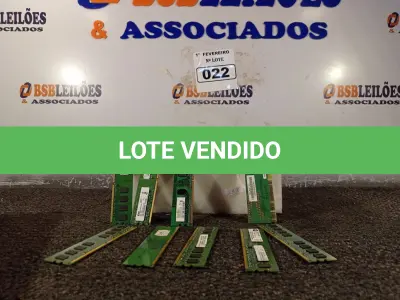 LOTE 022 - 01 LOTE COM VÁRIAS MEMORIAS PARA PC E NOTEBOOK MARCAS E MODELOS DIVERSOS. (NO ESTADO) ATENÇÃO! FAZER A VISITAÇÃO ANTES DE ARREMATAR, NÃO SABEMOS SE FUNCIONA. LEILÃO NÃO TEM GARANTIA E NEM DEVOLUÇÃO, SUJEITO A POSSÍVEIS AVARIAS VISÍVEIS/OCULTAS E/OU AUSÊNCIA DE COMPONENTES.