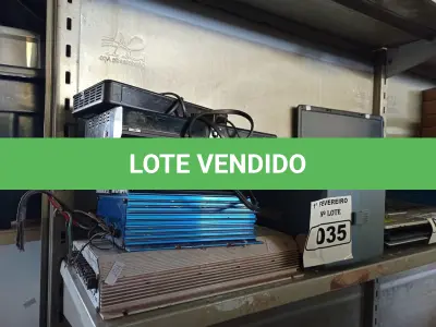 LOTE 035 - 01 RICOH AUTO 8P TRIOSCOPE, 02 AMPLIFICADORES DE ÁUDIO, 02 RECEPTORES E 01 APARELHO DE SOM AUTOMOTIVO. (NO ESTADO) ATENÇÃO! FAZER A VISITAÇÃO ANTES DE ARREMATAR, NÃO SABEMOS SE FUNCIONA. LEILÃO NÃO TEM GARANTIA E NEM DEVOLUÇÃO, SUJEITO A POSSÍVEIS AVARIAS VISÍVEIS/OCULTAS E/OU AUSÊNCIA DE COMPONENTES.