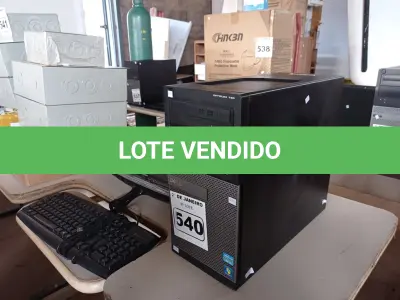 LOTE 540 - 01 CPU, 01 TECLADO E 01 MONITOR CORE I3.(NO ESTADO) ATENÇÃO! FAZER A VISITAÇÃO ANTES DE ARREMATAR, NÃO SABEMOS SE FUNCIONA. LEILÃO NÃO TEM GARANTIA E NEM DEVOLUÇÃO, SUJEITO A POSSÍVEIS AVARIAS VISÍVEIS/OCULTAS E/OU AUSÊNCIA DE COMPONENTES.