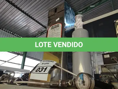 LOTE 031 - 01 SISTEMA JETGÁS, SISTEMA DE INJEÇÃO RÁPIDA DE GÁS. (NO ESTADO) ATENÇÃO! FAZER A VISITAÇÃO ANTES DE ARREMATAR, NÃO SABEMOS SE FUNCIONA. LEILÃO NÃO TEM GARANTIA E NEM DEVOLUÇÃO, SUJEITO A POSSÍVEIS AVARIAS VISÍVEIS/OCULTAS E/OU AUSÊNCIA DE COMPONENTES.
