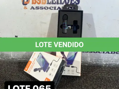LOTE 065 - 01 MICROFONE DE CELULAR PARA GRAVAÇÃO DE VIDEO ( NOVO ) ( NO ESTADO )