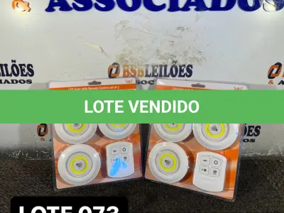 LOTE 073 - 02 KITS LAMAPADAS LED COM CONTROLE REMOTO ( NOVO ) ( NO ESTADO )