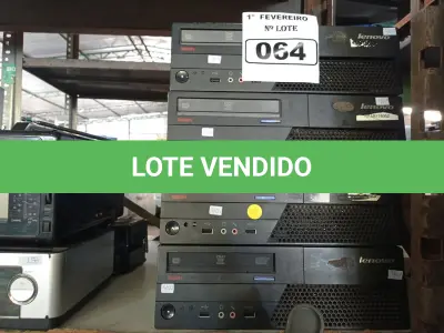 LOTE 064 - 04 CPU’S MARCAS LENOVO PARA RETIRADA DE PEÇAS. (NO ESTADO) ATENÇÃO! FAZER A VISITAÇÃO ANTES DE ARREMATAR, NÃO SABEMOS SE FUNCIONA. LEILÃO NÃO TEM GARANTIA E NEM DEVOLUÇÃO, SUJEITO A POSSÍVEIS AVARIAS VISÍVEIS/OCULTAS E/OU AUSÊNCIA DE COMPONENTES.