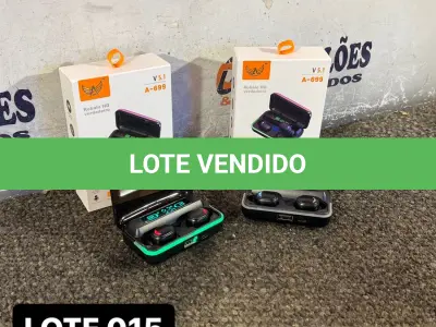 LOTE 015 - 02 FONES DE OUVIDO PORTÁTEIS COM VISOR E INDICADOR DE LED( NOVO ) ( NO ESTADO )