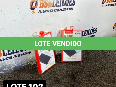 LOTE 102 - 02 POWERBANKS DE 5.000MAH  PORTATEIS ( NOVO ) ( NO ESTADO )