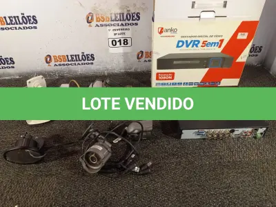 LOTE 018 - 01 DVR E VÁRIAS CÂMERAS DE SEGURANÇA. (NO ESTADO) ATENÇÃO! FAZER A VISITAÇÃO ANTES DE ARREMATAR, NÃO SABEMOS SE FUNCIONA. LEILÃO NÃO TEM GARANTIA E NEM DEVOLUÇÃO, SUJEITO A POSSÍVEIS AVARIAS VISÍVEIS/OCULTAS E/OU AUSÊNCIA DE COMPONENTES.