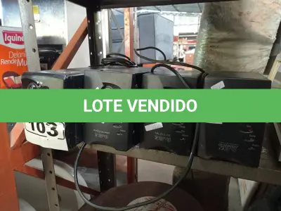 LOTE 103 - 02 NOBREAKS E 02 ESTABILIZADORES MARCAS E MODELOS DIVERSOS. (NO ESTADO) ATENÇÃO! FAZER A VISITAÇÃO ANTES DE ARREMATAR, NÃO SABEMOS SE FUNCIONA. LEILÃO NÃO TEM GARANTIA E NEM DEVOLUÇÃO, SUJEITO A POSSÍVEIS AVARIAS VISÍVEIS/OCULTAS E/OU AUSÊNCIA DE COMPONENTES.