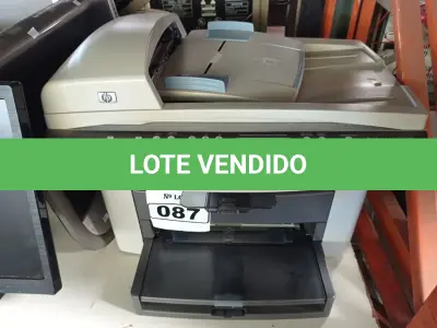 LOTE 087 - 01 IMPRESSORA MULTIFUNCIONAL MARCA HP MODELO LASERJET 3030. (NO ESTADO) ATENÇÃO! FAZER A VISITAÇÃO ANTES DE ARREMATAR, NÃO SABEMOS SE FUNCIONA. LEILÃO NÃO TEM GARANTIA E NEM DEVOLUÇÃO, SUJEITO A POSSÍVEIS AVARIAS VISÍVEIS/OCULTAS E/OU AUSÊNCIA DE COMPONENTES.