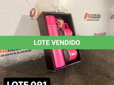 LOTE 091 - 01 KIT GARRAFA TERMICA CAMPING ( NOVO ) ( NO ESTADO )