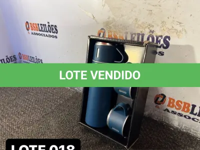 LOTE 018 - 01 KIT CAMPING GARRAFA TÉRMICA( NOVO ) ( NO ESTADO )