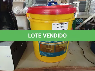 LOTE 060 - 01 BALDE DE SIKANOL ALVENARIA, ADITIVO PLASTIFICANTE PRA ARGAMASSA DE ASSENTAMENTO E REBOCO 18L. (NO ESTADO) ATENÇÃO! FAZER A VISITAÇÃO ANTES DE ARREMATAR, NÃO SABEMOS SE FUNCIONA. LEILÃO NÃO TEM GARANTIA E NEM DEVOLUÇÃO, SUJEITO A POSSÍVEIS AVARIAS VISÍVEIS/OCULTAS E/OU AUSÊNCIA DE COMPONENTES.
