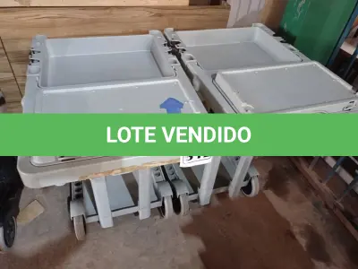 LOTE 512 - 02 CARRINHOS PARA LIMPEZA INDUSTRIAL INCOMPLETO. (NO ESTADO) ATENÇÃO! FAZER A VISITAÇÃO ANTES DE ARREMATAR, NÃO SABEMOS SE FUNCIONA. LEILÃO NÃO TEM GARANTIA E NEM DEVOLUÇÃO, SUJEITO A POSSÍVEIS AVARIAS VISÍVEIS/OCULTAS E/OU AUSÊNCIA DE COMPONENTES.