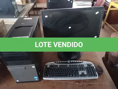 LOTE 525 - 01 CPU, 01 TECLADO E 01 MONITOR CORE I3.(NO ESTADO) ATENÇÃO! FAZER A VISITAÇÃO ANTES DE ARREMATAR, NÃO SABEMOS SE FUNCIONA. LEILÃO NÃO TEM GARANTIA E NEM DEVOLUÇÃO, SUJEITO A POSSÍVEIS AVARIAS VISÍVEIS/OCULTAS E/OU AUSÊNCIA DE COMPONENTES.