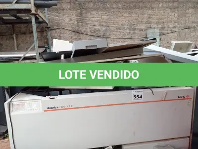 LOTE 503 - 01 SUCATA DE MAQUINÁRIO GRÁFICO. (NO ESTADO, LEILÃO NÃO TEM GARANTIA E NEM DEVOLUÇÃO, SUJEITO A POSSÍVEIS AVARIAS VISÍVEIS/OCULTAS E/OU AUSÊNCIA DE COMPONENTES).