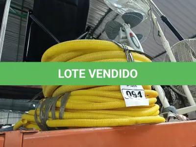 LOTE 094 - 02 ROLOS DE MANGUEIRA CORRUGADA. (NO ESTADO) ATENÇÃO! FAZER A VISITAÇÃO ANTES DE ARREMATAR, NÃO SABEMOS SE FUNCIONA. LEILÃO NÃO TEM GARANTIA E NEM DEVOLUÇÃO, SUJEITO A POSSÍVEIS AVARIAS VISÍVEIS/OCULTAS E/OU AUSÊNCIA DE COMPONENTES.