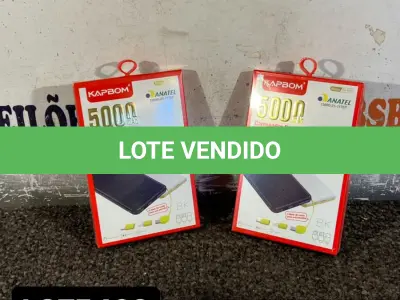 LOTE 102 - 02 POWERBANKS DE 5.000MAH  PORTATEIS ( NOVO ) ( NO ESTADO )