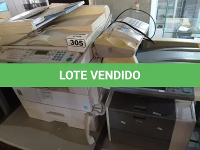 LOTE 305 - 01 APARELHO DE FAX E 02 IMPRESSORAS MULTIFUNCIONAL MARCAS E MODELOS DIVERSOS. (NO ESTADO) ATENÇÃO! FAZER A VISITAÇÃO ANTES DE ARREMATAR, NÃO SABEMOS SE FUNCIONA. LEILÃO NÃO TEM GARANTIA E NEM DEVOLUÇÃO, SUJEITO A POSSÍVEIS AVARIAS VISÍVEIS/OCULTAS E/OU AUSÊNCIA DE COMPONENTES.