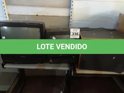 LOTE 336 - 01 TV’S DE TUBO E 01 FRIGOBAR COM AVARIAS. (NO ESTADO) ATENÇÃO! FAZER A VISITAÇÃO ANTES DE ARREMATAR, NÃO SABEMOS SE FUNCIONA. LEILÃO NÃO TEM GARANTIA E NEM DEVOLUÇÃO, SUJEITO A POSSÍVEIS AVARIAS VISÍVEIS/OCULTAS E/OU AUSÊNCIA DE COMPONENTES.