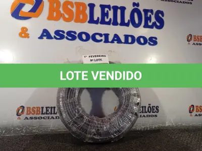 LOTE 210 - 01 ROLO DE CABO FLEXÍVEL 100M 1X10MM NA COR PRETA(NOVO). (NO ESTADO) ATENÇÃO! FAZER A VISITAÇÃO ANTES DE ARREMATAR, NÃO SABEMOS SE FUNCIONA. LEILÃO NÃO TEM GARANTIA E NEM DEVOLUÇÃO, SUJEITO A POSSÍVEIS AVARIAS VISÍVEIS/OCULTAS E/OU AUSÊNCIA DE COMPONENTES.