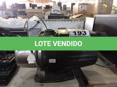 LOTE 193 - 01 PRESSURIZADOR DE ÁGUA GRUNDFOS. (NO ESTADO) ATENÇÃO! FAZER A VISITAÇÃO ANTES DE ARREMATAR, NÃO SABEMOS SE FUNCIONA. LEILÃO NÃO TEM GARANTIA E NEM DEVOLUÇÃO, SUJEITO A POSSÍVEIS AVARIAS VISÍVEIS/OCULTAS E/OU AUSÊNCIA DE COMPONENTES.