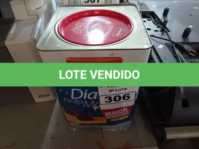 LOTE 306 - 01 LATA DE TINTA IQUINE DIATEX PINTA MAIS 18L FOSCO-AVELUDADO NA COR CAMARÃO. (NO ESTADO) ATENÇÃO! FAZER A VISITAÇÃO ANTES DE ARREMATAR, NÃO SABEMOS SE FUNCIONA. LEILÃO NÃO TEM GARANTIA E NEM DEVOLUÇÃO, SUJEITO A POSSÍVEIS AVARIAS VISÍVEIS/OCULTAS E/OU AUSÊNCIA DE COMPONENTES.